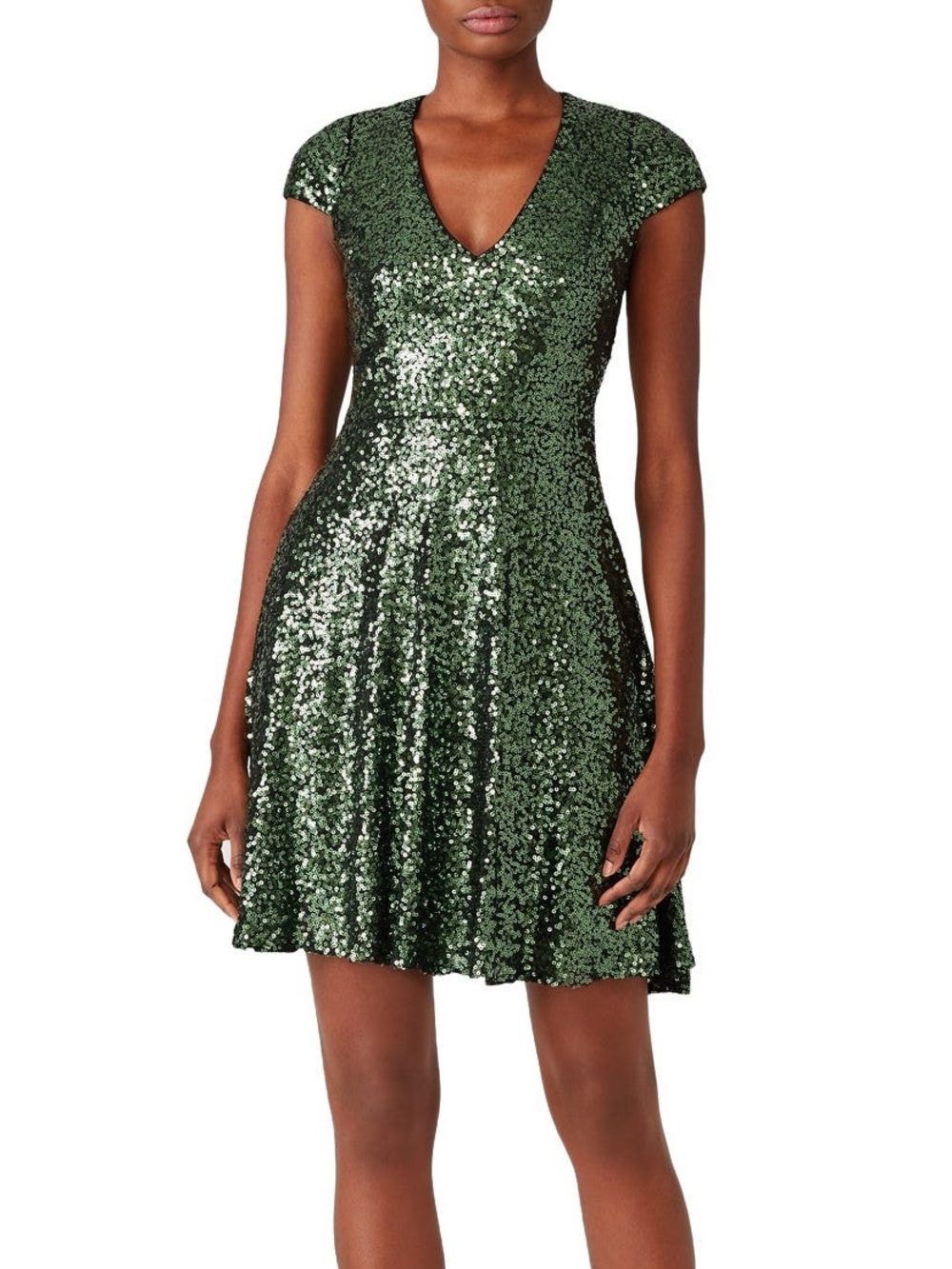 Badgley Mischka Emerald Natasha Sequin Dress Size 6